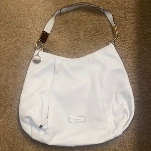 DKNY White Leather Shoukder Bag